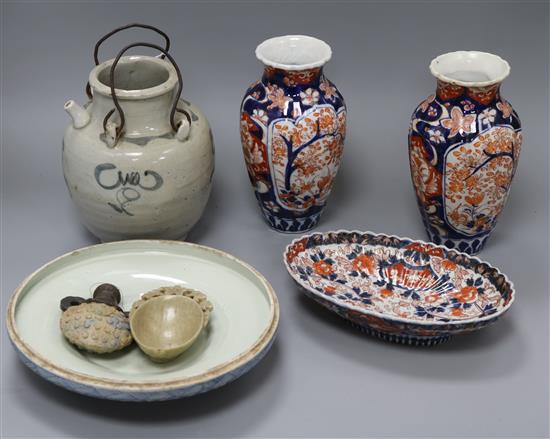Assorted ceramics including Imari